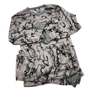 Northern Explosion Men's Gray Camo 2pc Thermal Set Top/Bottom Size M